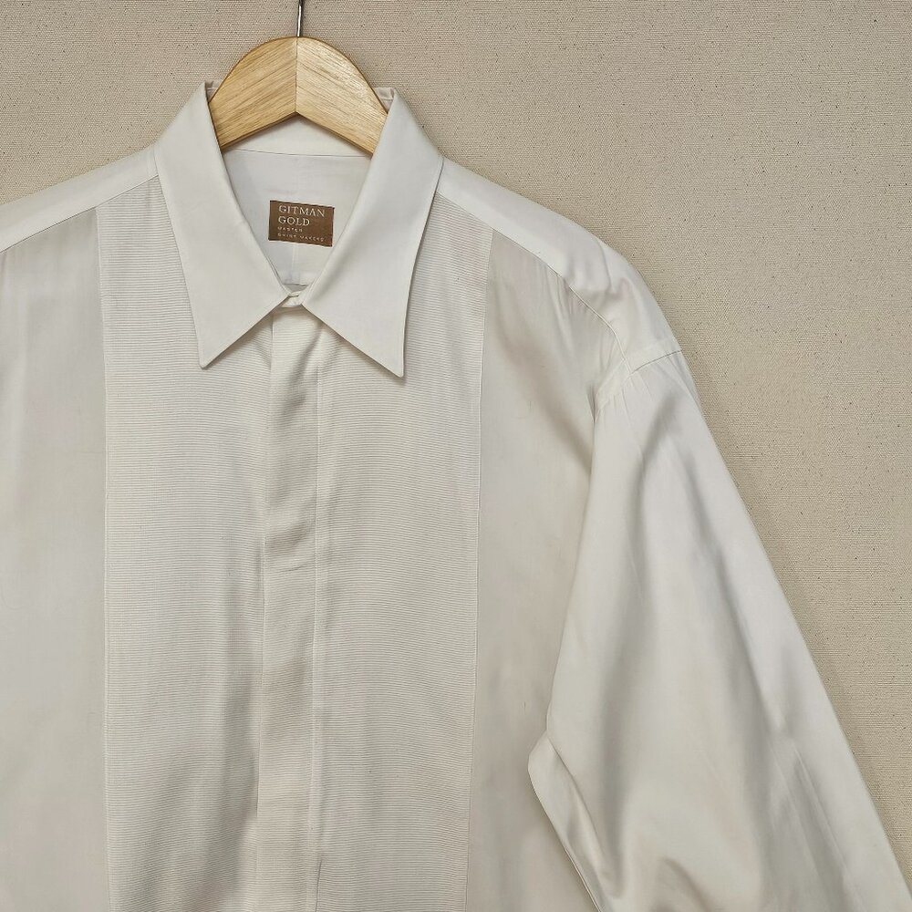 Gitman Gold French Cuff Tuxedo Shirt 17 36